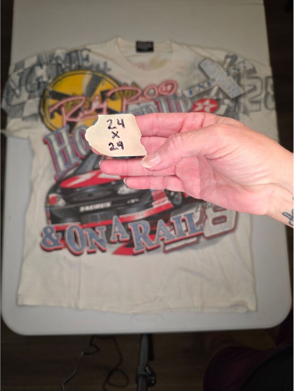 2000s Nascar Ricky Rudd Texaco AOP Tee - Picture 4 of 4